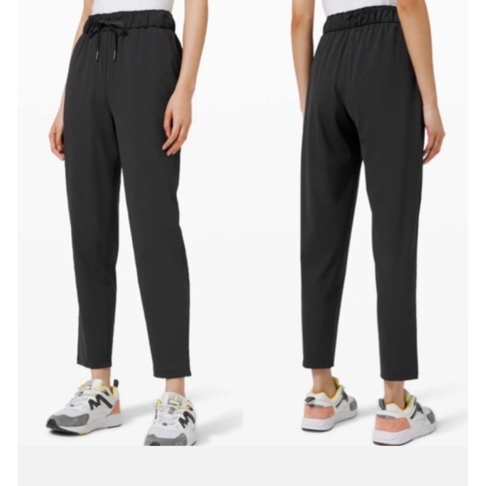 Lululemon Keep Moving 7/8 High Rise Pant Black Luxtreme LW5DCFS 27" Size 10 155